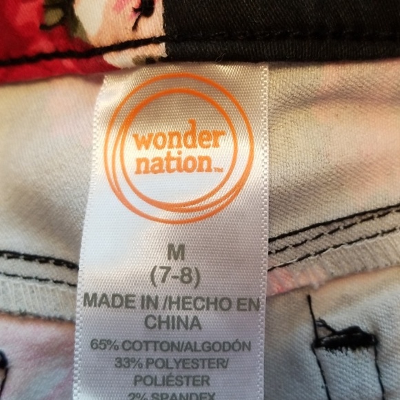 Wonder Nation Floral Super Soft Stretch Jeggings - Picture 7 of 8